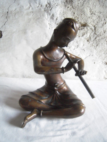 Scultura bronzo patinato - bronzo,