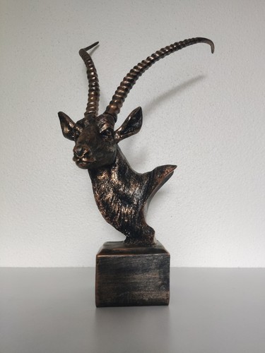 Statua busto antilope - , gazzella