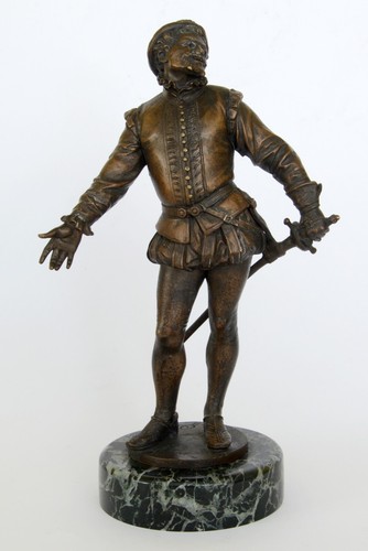 Duelliste statuette bronze - duelliste,