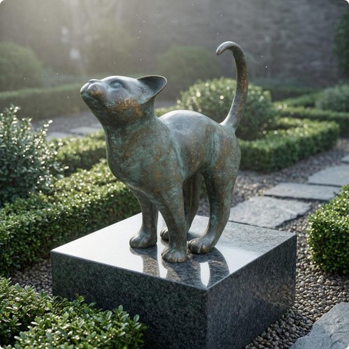 Statuetta felino compatta
