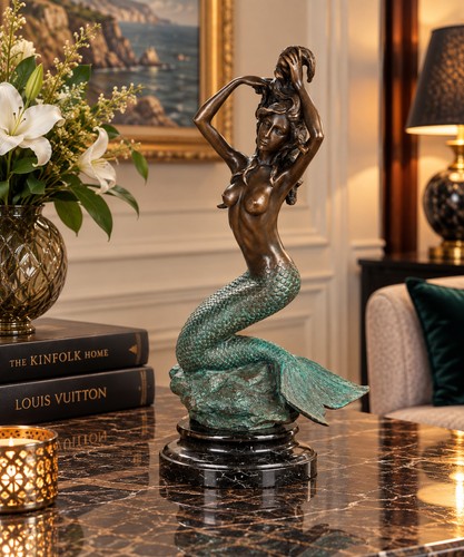 Scultura bronzo sirena - sirena,